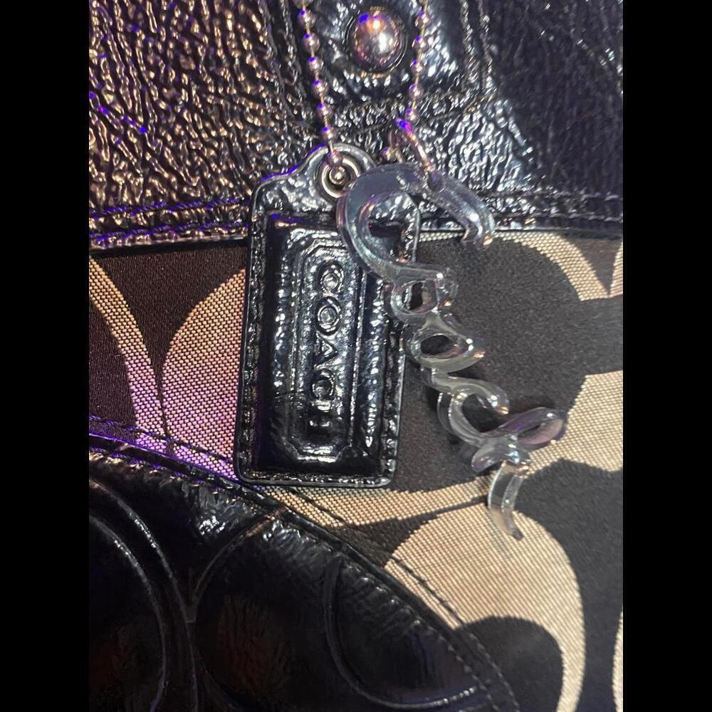 COACH Black & Gray Laura Tote Bag, EUC - Picture 8 of 16